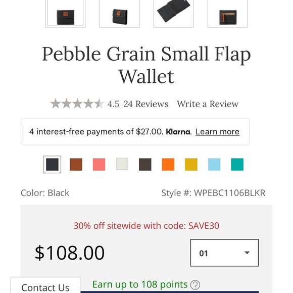 Dooney & Bourke Black small flap wallet - Picture 5 of 5